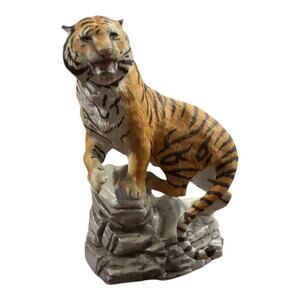 Franklin Mint Siberian Tiger Sculpture The Great Cats of the World 1989 Figurine